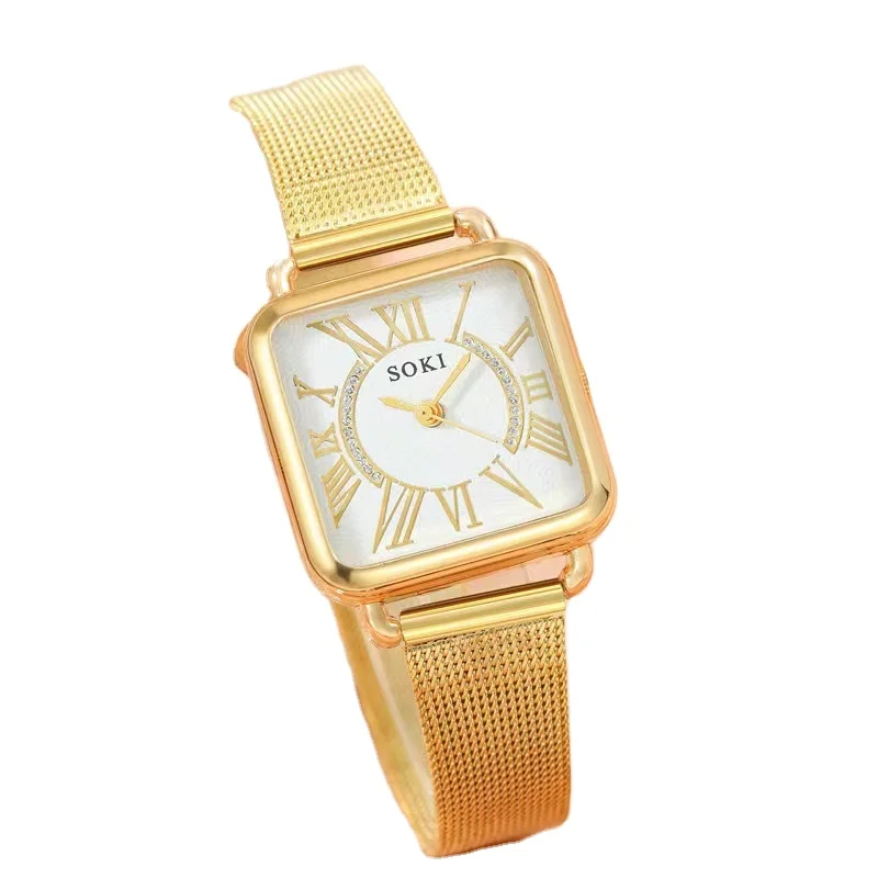 2023  Women Watches Fashion Square Ladies Quartz Watch Bracelet