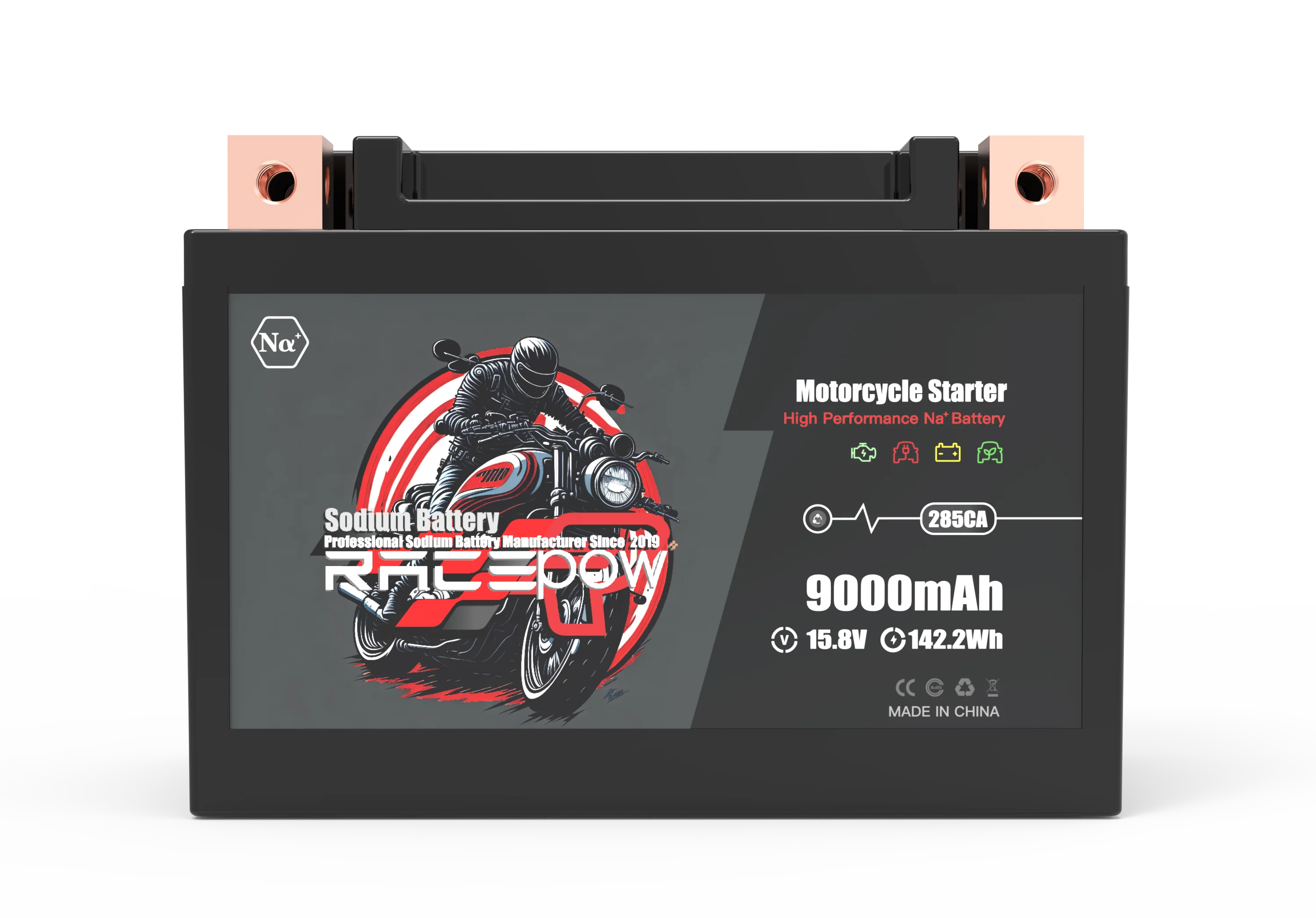 15.8V 9000mAh Lithium Sodium-ion Motorcycle Starter Battery 12V 9Ah High Capacity for Motorcycles