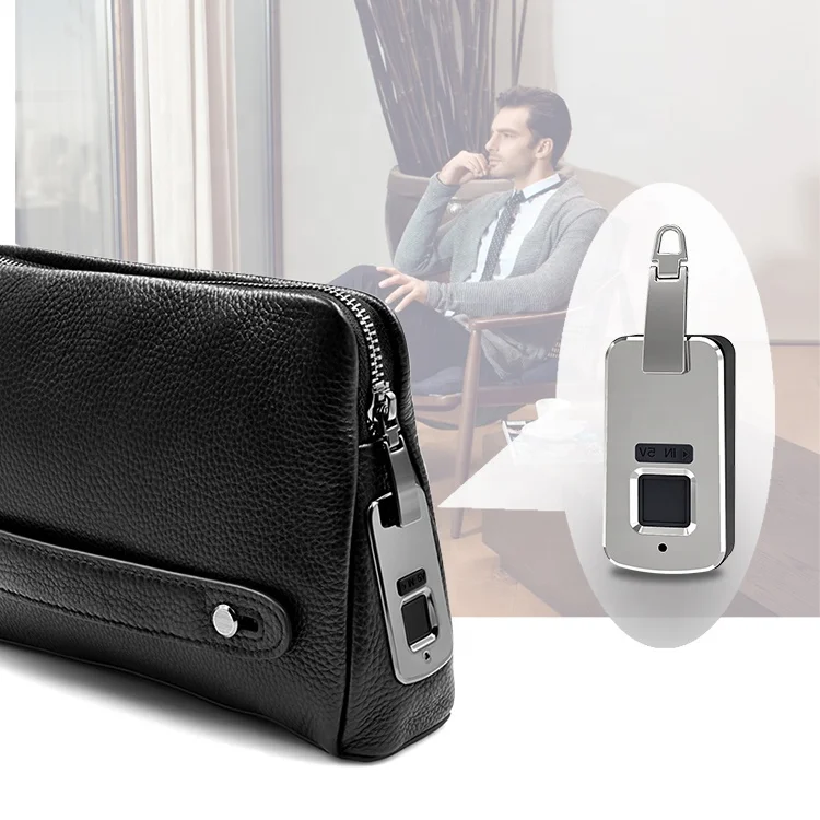 Latest Smart Men Top Quality Small Luxury Fingerprint Lock For Men Bag Fingerprint