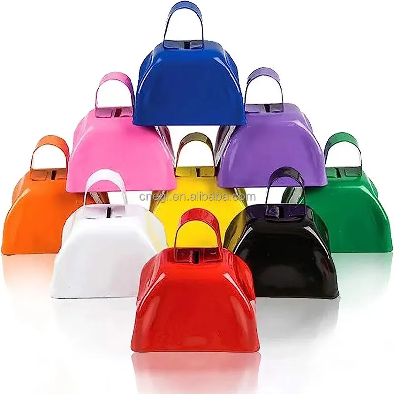 Professional Sturdy Metal Cowbells With Handle Cowbell For Drums Custom Metal Cow Bell