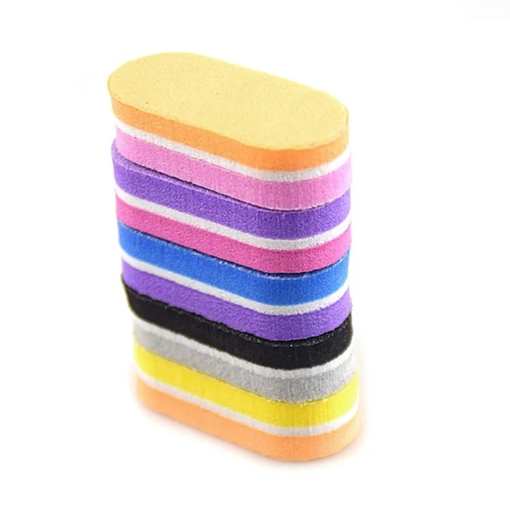 Mini Nail Files Colorful Sponge  100 180 Nail File Buffer Block Pedicure and Manicure Nail Tools Kit