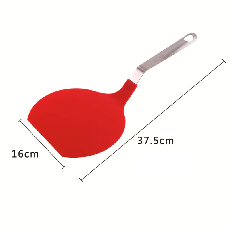 Heat Resistant Stainless Steel Kitchen Flipper Spatula Flexible Nylon Turner Pancake Spatula