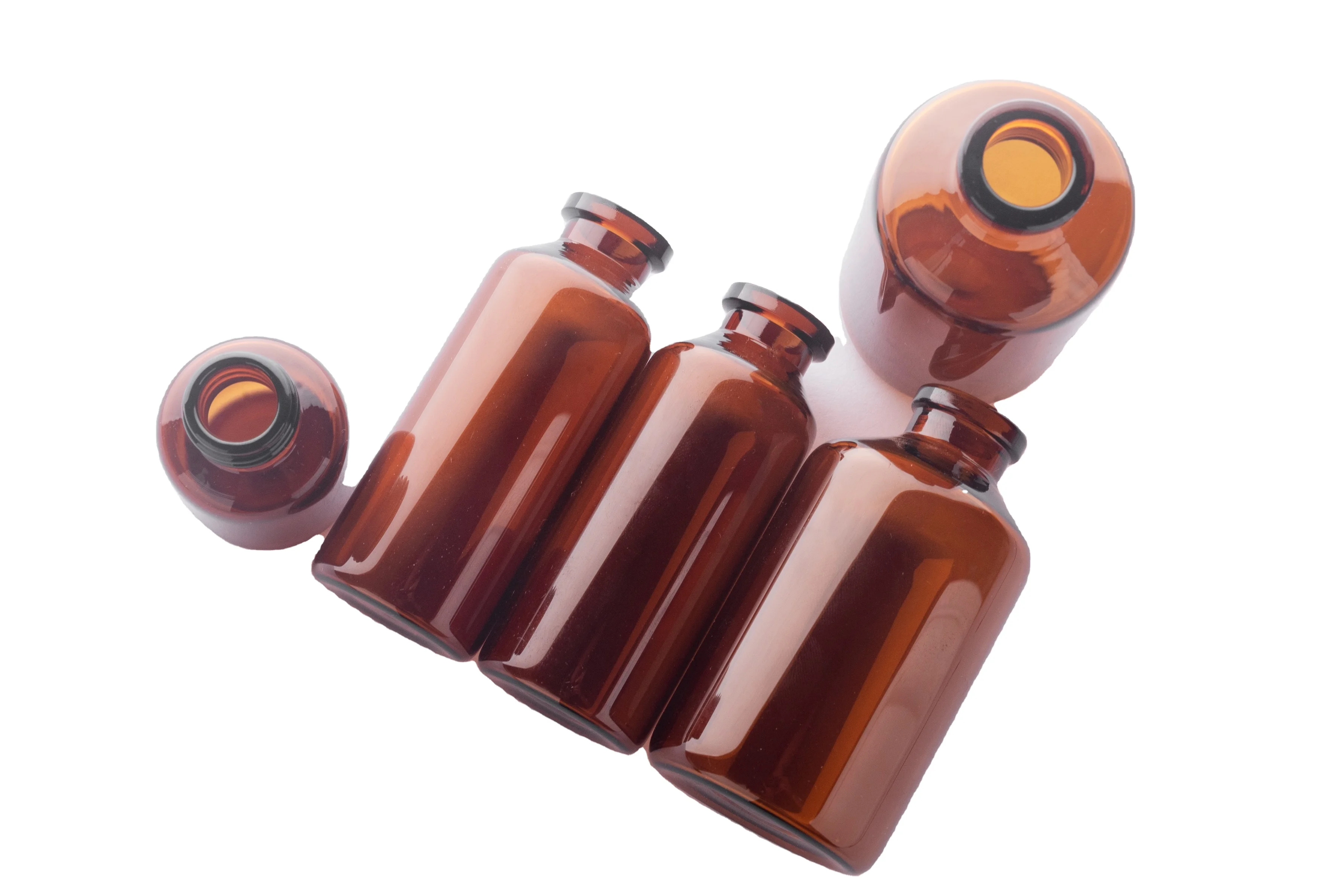 2ml Factory Wholesale Customized Pharma Middle Borosilicate Glass Injection Bottles with Caps and Rubber Stopper for Medical