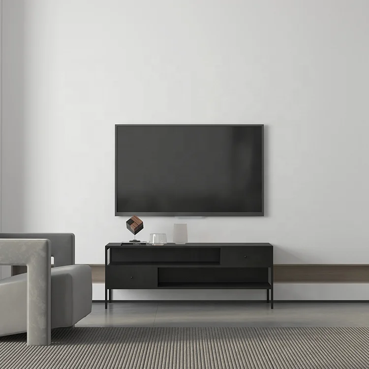 Modern Simple Design Wooden TV Cabinet Extendable Storage Organiser for Living Room Bedroom