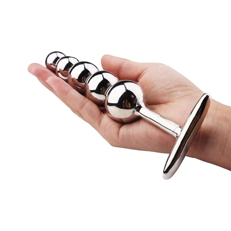 Женский браслет из нержавеющей стали нового массаж простаты металла 5 бусинами женские большие женские секс-игрушки для отверстий влагалища и анала для геев