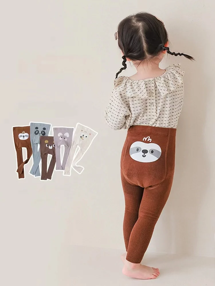 cartoon cute Anima children cotton soft PP leggings baby tights without  foot Baby Boys Girls comfortable tights