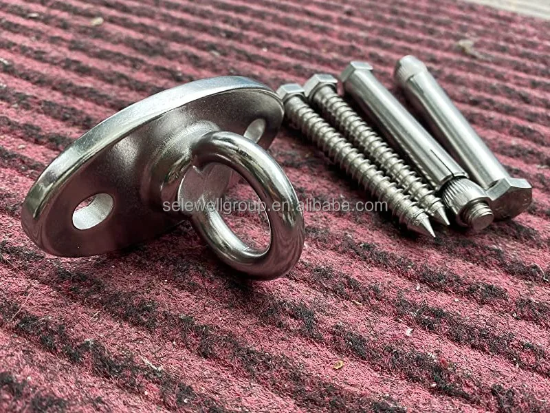 Thread Hook Playground Equipment Yoga Seat Safety Ceiling Mount Swing Hanger With Snap Hook Bolt