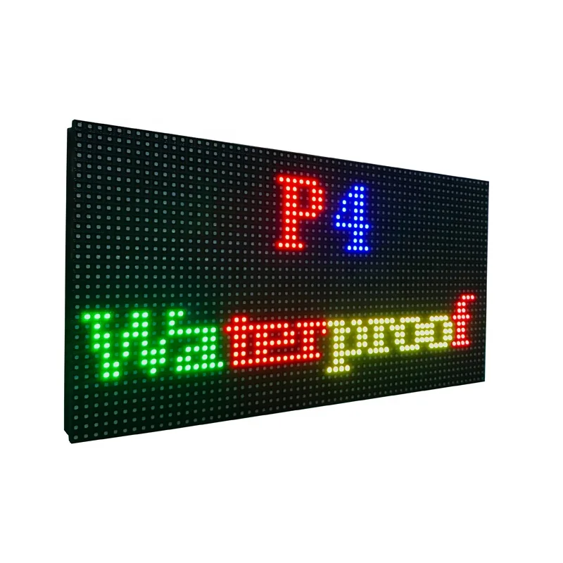 Video P4 Outdoor Led Display Module  SM16207S  SMD16017  rgb 256x128mm Programmable  Led Sign Panel