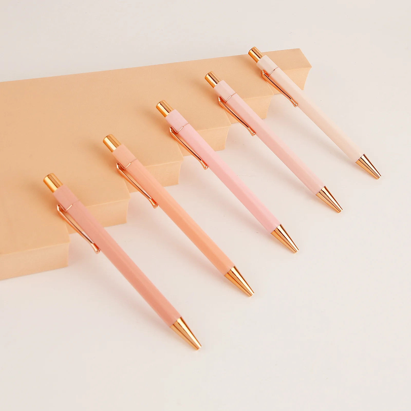 LABON Personalized Logo Customized Color Macaron Hexagon Gold Rose Gel High-End Gift Water Pen