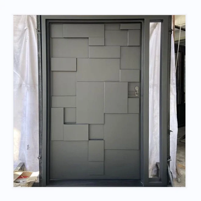 Stainless Steel Front Doors Entrance Metal Door English Style Entrance Door For Home