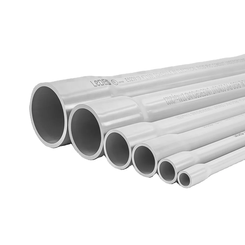 LeDES UL Listed 2-Inch Schedule 40 PVC Pipe Manufacturer for PVC Electrical Conduits FT4 Fire Rated for Underground Application
