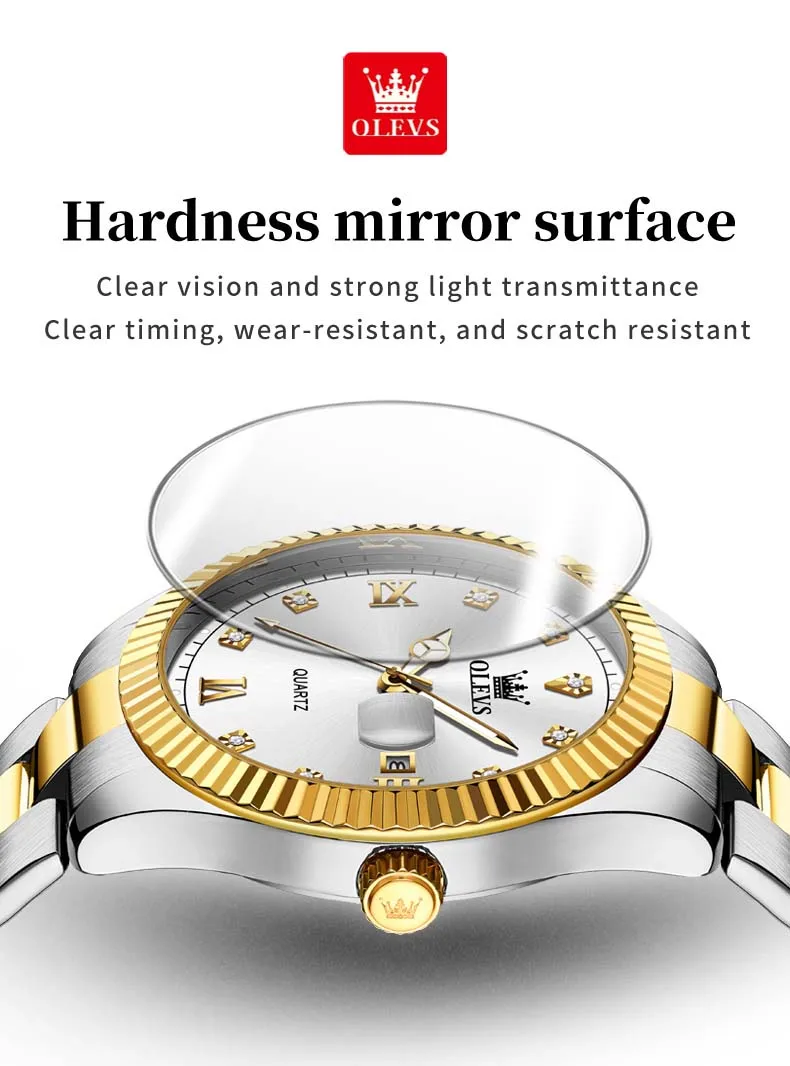OLEVS 3623 accurate guangzhou men quartz watch hot sale steel strap water proof date display Simple business wrist watch
