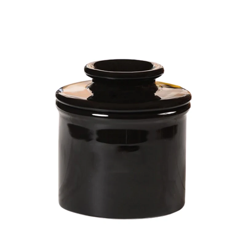 Wholesale Custom Logo French Ceramic Butter Cheese Container Dish Porcelain Butter Keeper with Lid