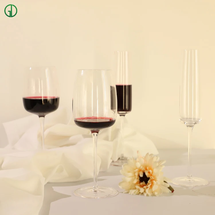 High Quality Wine Glasses Luxury Long Stem Transparent Luxury Custom Modern Style Lead-Free Crystal Unique Red Wine Glasses