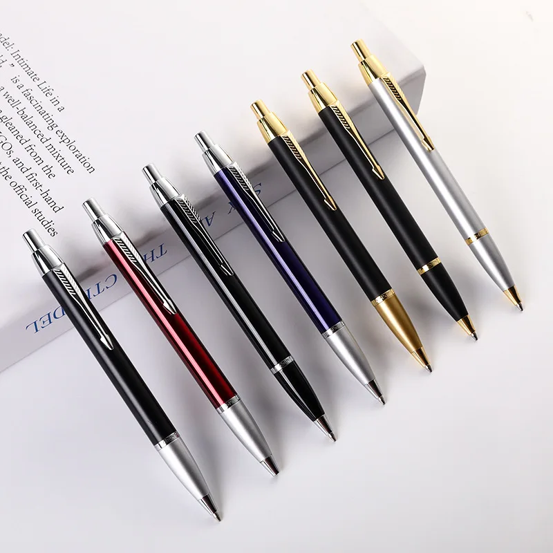 VIP classic office black gold Click Ball Pen With Custom Logo for business gift brass metal ball pen