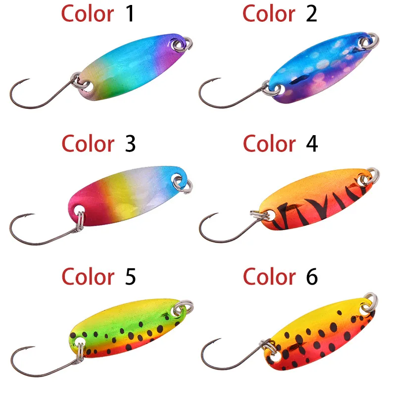 Рыболовные снасти товары приманки Luya блёстки Цвет Медь 2 5 г ложка Тонущая вода умный рот окунь Морская рыбалка пресноводные