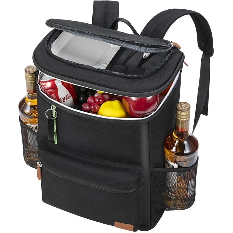 Daily Work Business Use Lunch Cooler Bag Versatile Function Wine Cooler Bag With Wine Pockets Beverage Cooler Keep Cold 16 Hours