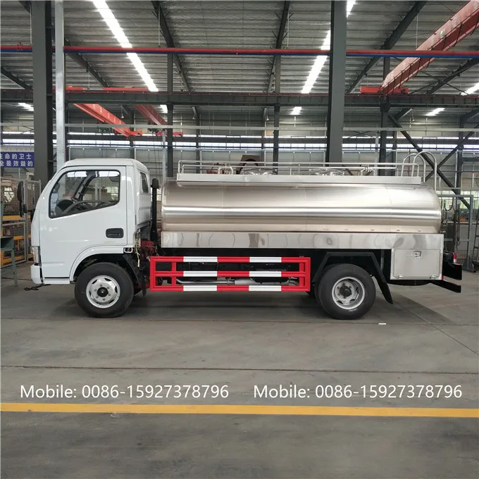 
304 stainless steel milk tanker truck with automatic cleaning 