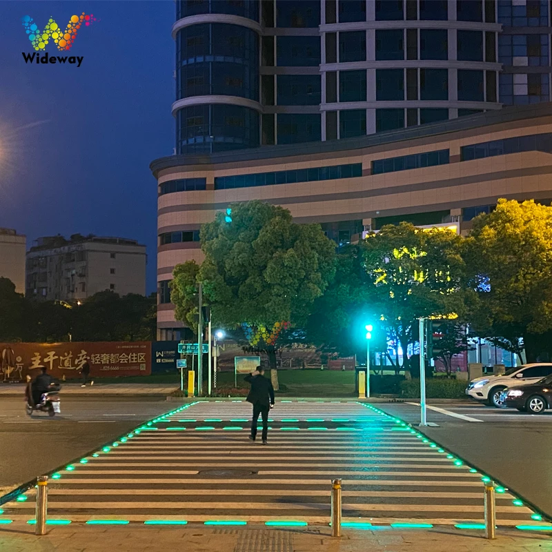 Zebra Crossing Pedestrian Crossing Waterproof Ground Embedded Warning LED Traffic Lights