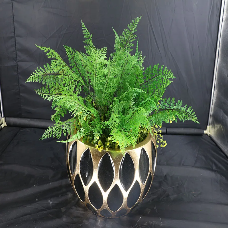 2020 New Products Luxury Nordic Vintage Decoration Ball shape Round big Gold ceramic floor flower vase