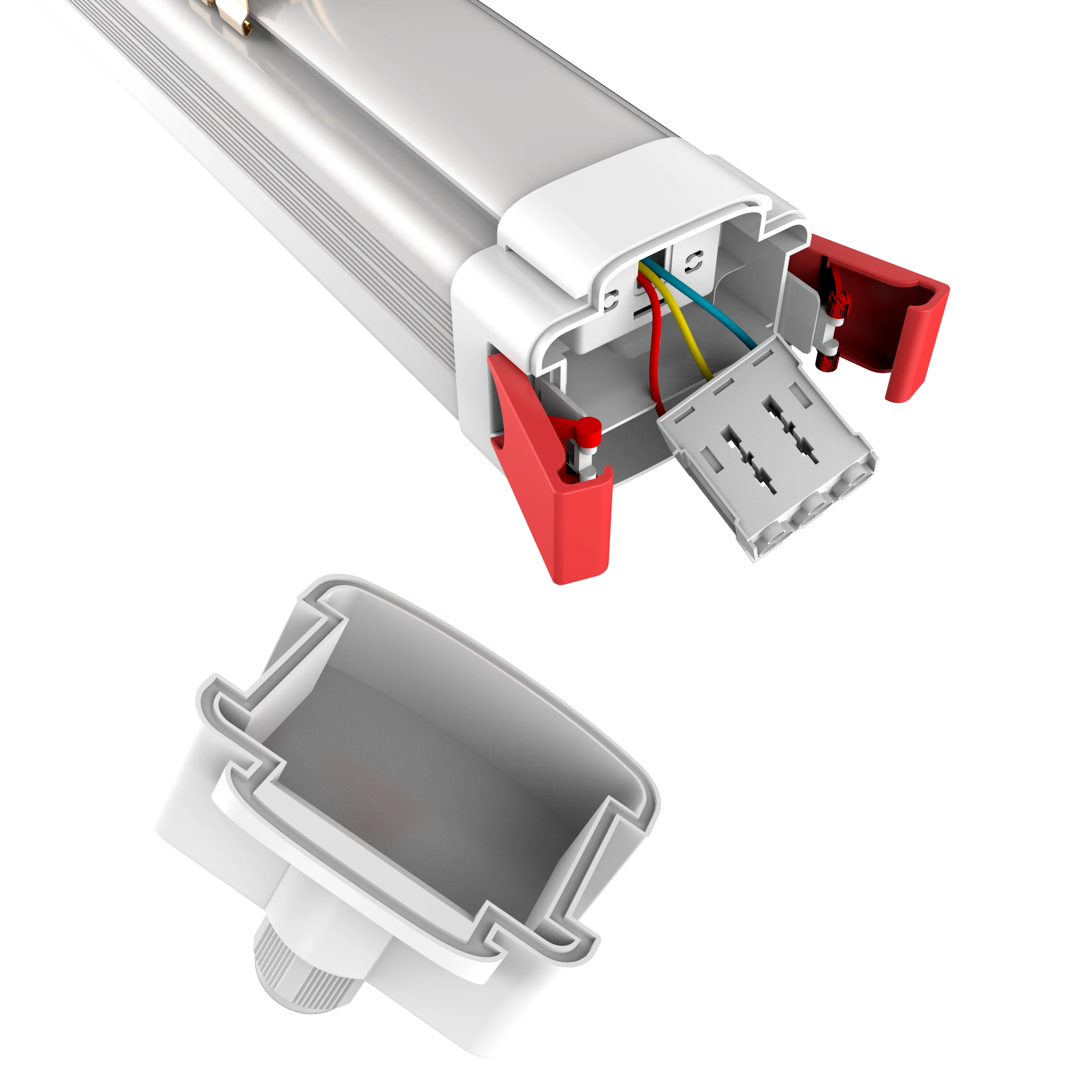 
150cm 60w led tri-proof light Colour Temperature and Wattage selectable sensor emergency 