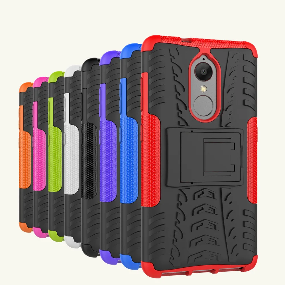 Dazzle Hybrid TPU PC Kickstand Armor Cell Phone Case For Lenovo K8 Back Cover