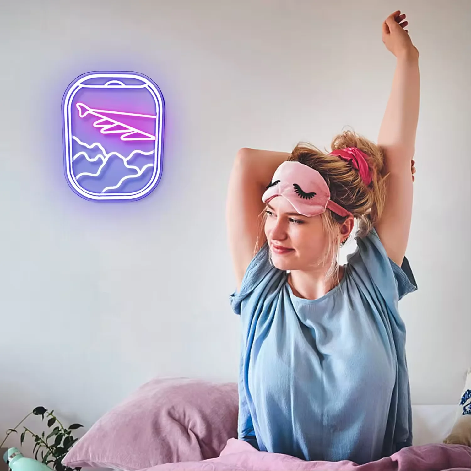 IP67 LED Airplane Window Neon Lights PVC Lamp Body Landscape Application