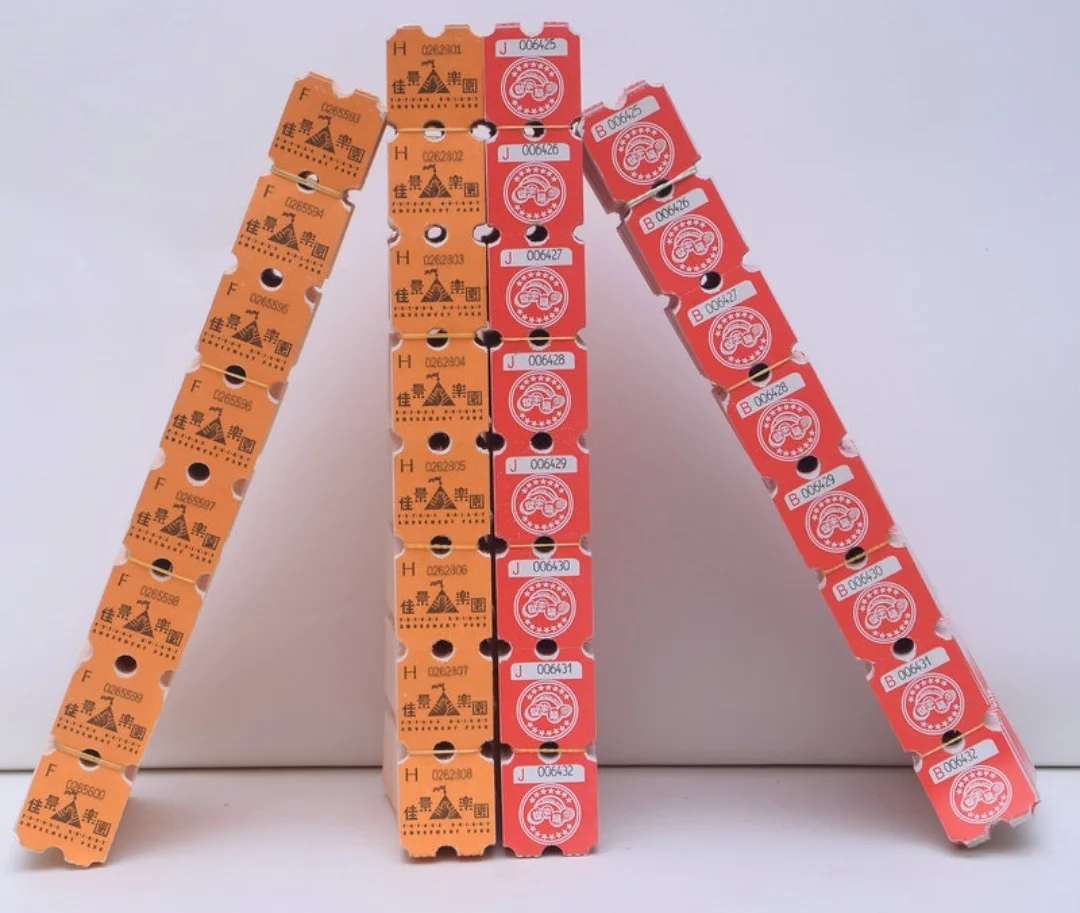 custom design ticket redemption to ride card board games machine ticket