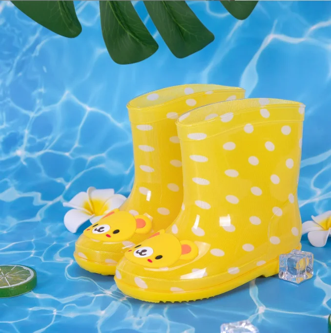Wholesale Rubber Rainboots Unisex Children PVC Rain Shoes Cartoon Rain Boots For Kids