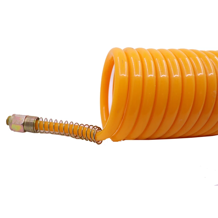 Sale Yellow Trailer High Pressure Coil Air Brake Hose Assembly With Coupling