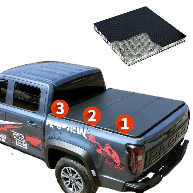 Pickup Hard Folding Tonneau Cover tri-fold Tonneau Covers truck Bed Covers for great wall Feng Jun 7 STEED 5 HOVER H6