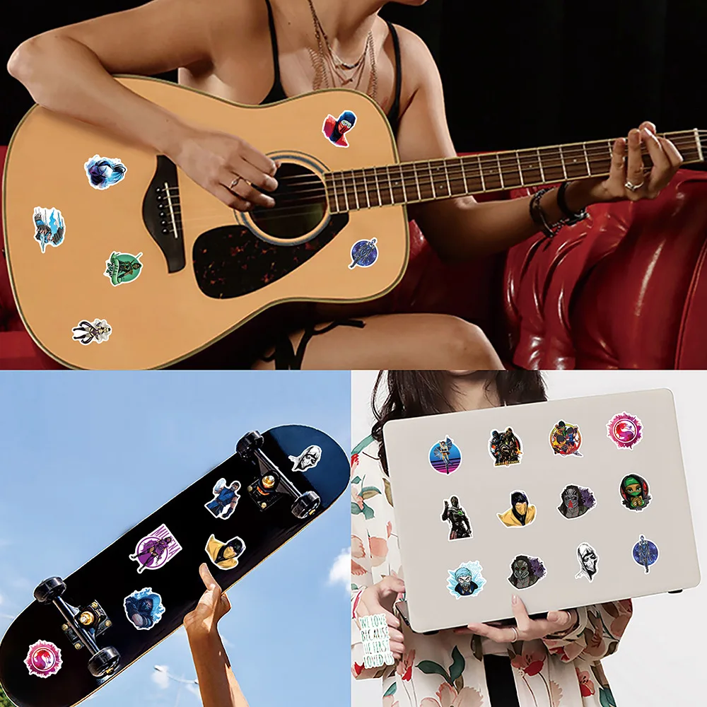 60Pcs Classic Game Mortal Kombat Graffiti Stickers For Laptop Gamepad Decor Vinyl Ninja Sticker