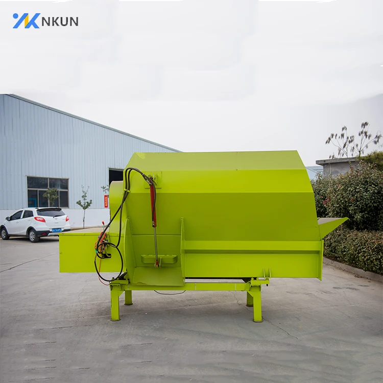 New design silage feed TMR mixer Horizontal type small feed mixer for farm