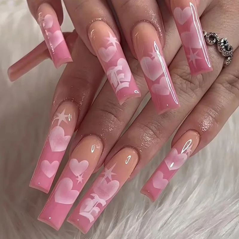 Wholesale Detachable Artificial Nail Patch Fake Nails 24 pcs Multiple styles Ballet Medium Long Acrylic False Nail