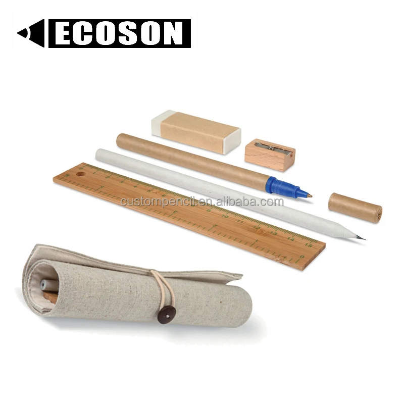 High Quality Custom Embossed Pencil Bags Top Selling Stationery Eco Friendly Products Box Gift Set