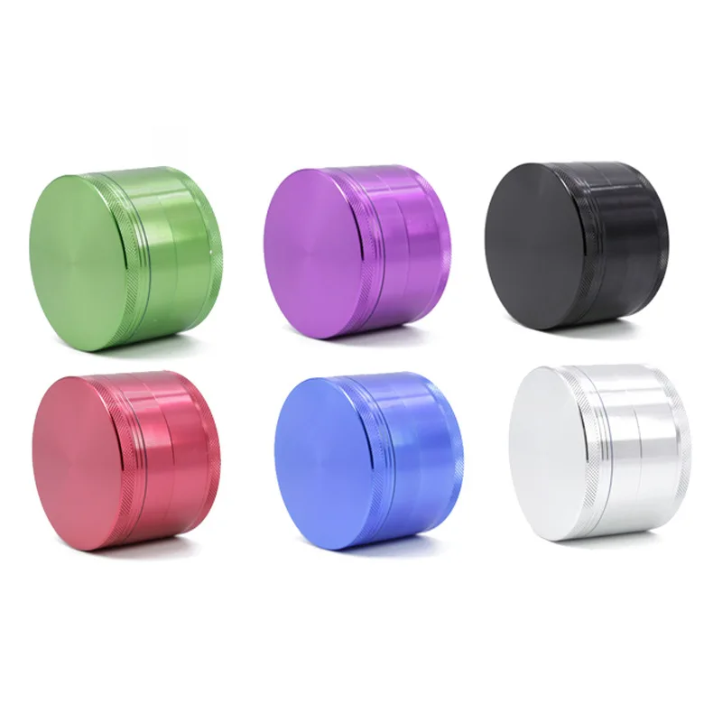 HUKA HOOKAH High Quality 4 Layer 50Mm Aluminum Matte Herb Grinder Smoking Accessories