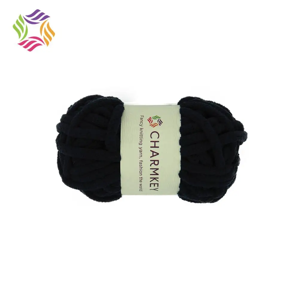  Charmkey синель крупная полиэфирная пряжа оптом для вязания крючком шарфа