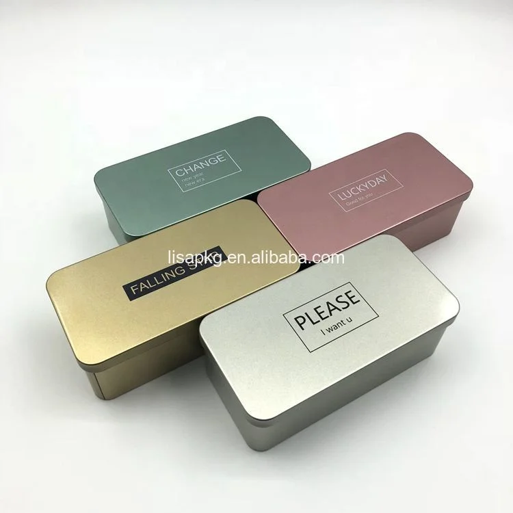 Custom Printed Packaging Wholesale Biscuit Gift Tin Box With Lid metal box custom
