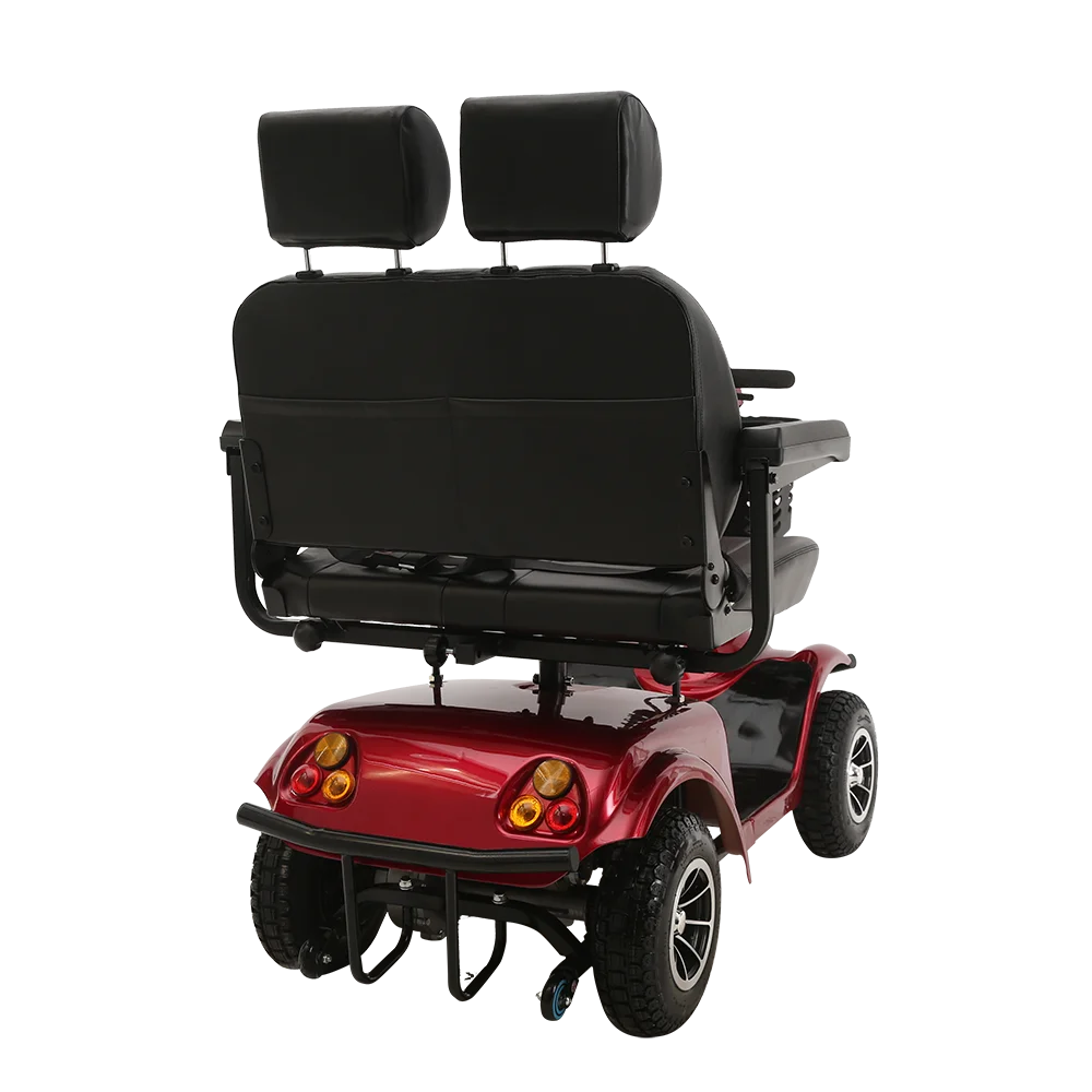 Double Seat Electric Scooter Two People Mobility 4 wheel Scooter