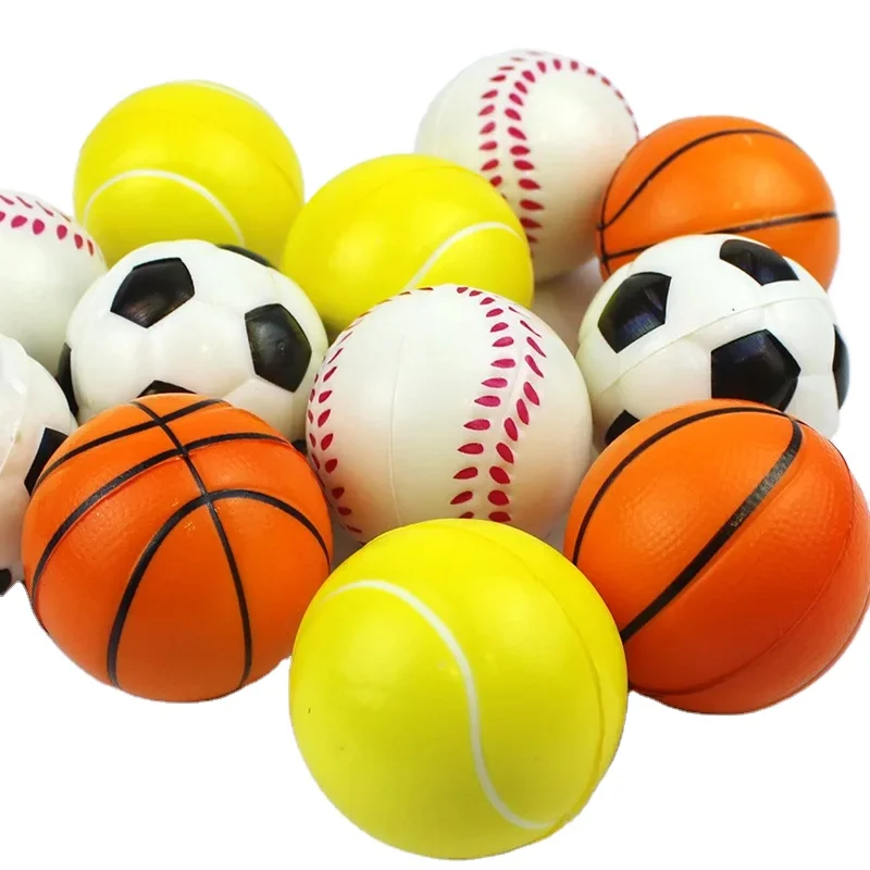 Custom Logo Pu Foam Anti Stress Toy Ball Baseball Soccer Puck Ice Hockey Stress Reliever Balls Squeeze Toys For Kids Stress Ball
