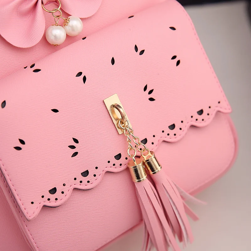 JIANUO Young lady 3 pieces bag backpack for woman girls Hollow backpack set