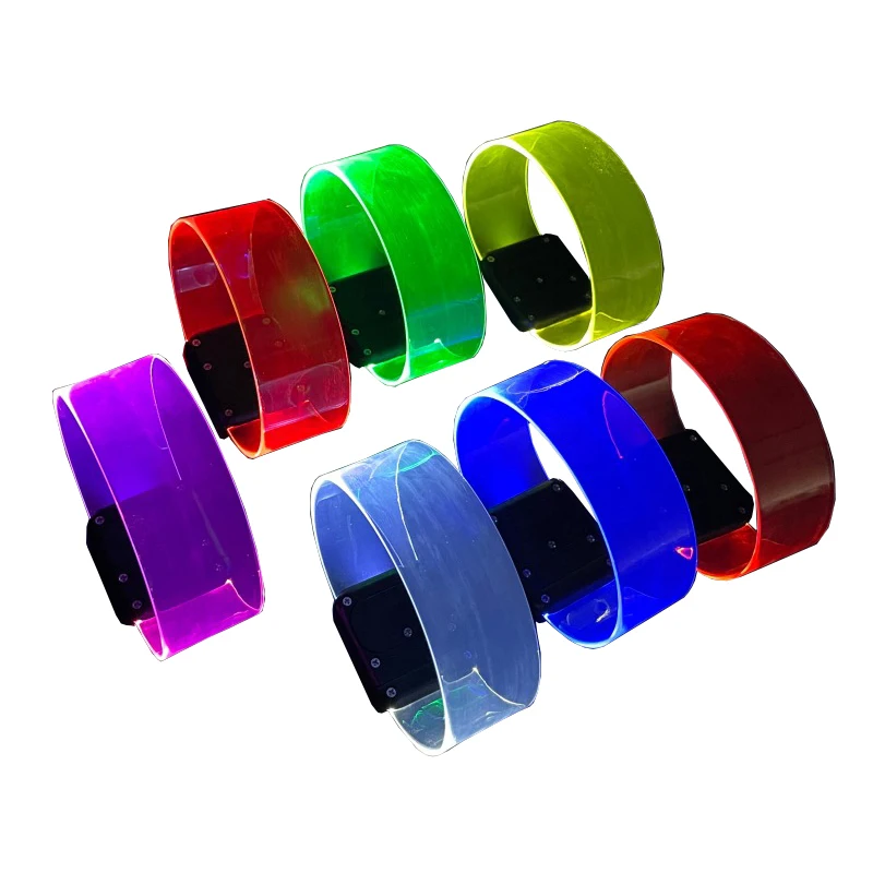 LED bracelet magnetic buckle led wristband for sports night running concert event party logo customizable