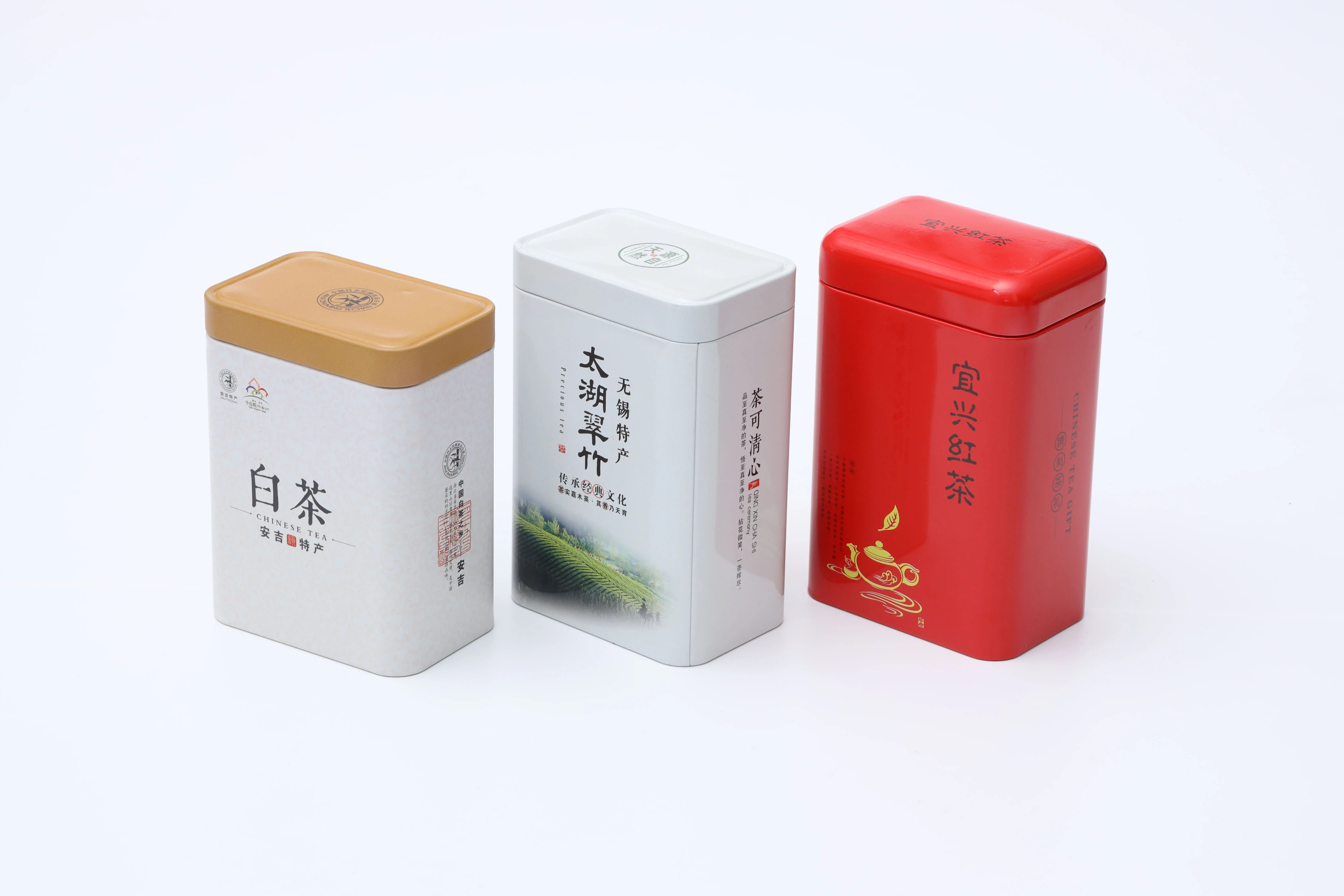 Custom Printing Tinplate Box Supplier Metal Empty Box tea Tin Can