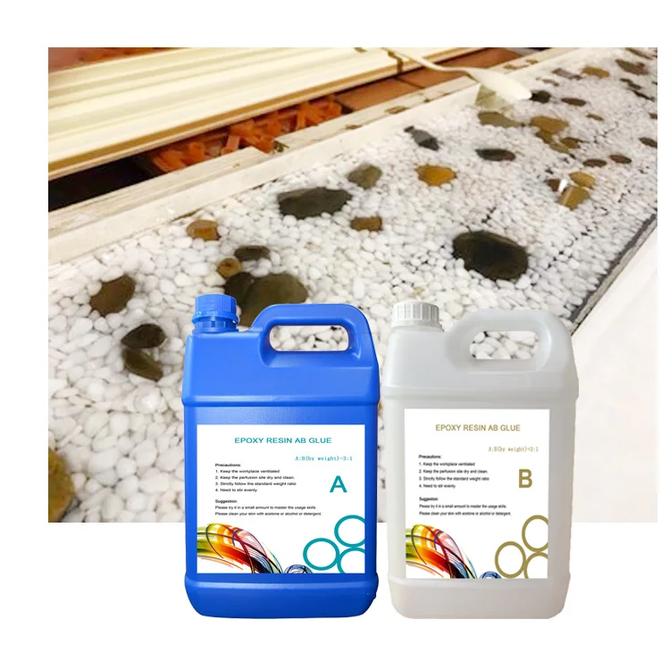 Low Price Transparent 100% Clear Epoxi 3D Marble Floor Image Home Coating Epoxy Resin and Hardener