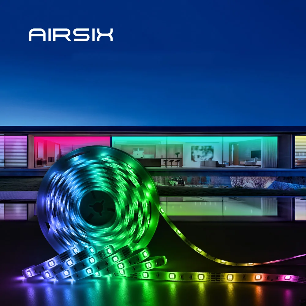 2022 Multi Colored Garden IP65 5050 RGB USB 12 Volts Tuya Flexible Waterproof 5m Bedroom TV 44key Smart Wifi LED Light Strip