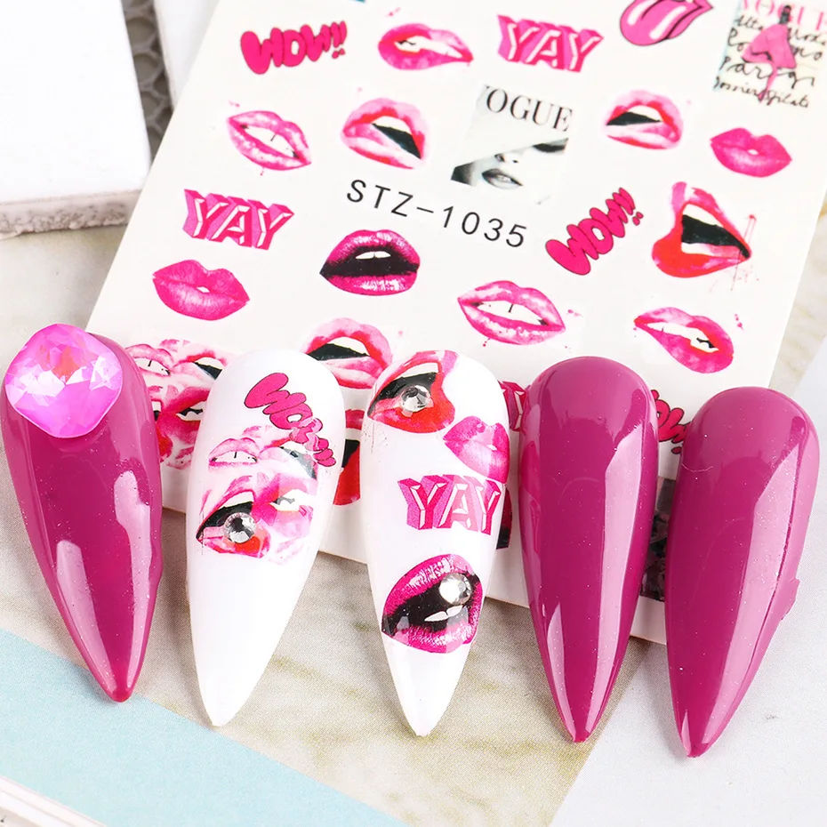 
Wholesale 16PCS More Style Snake Cartoon Nail Art Sticker For Nail Decoration 