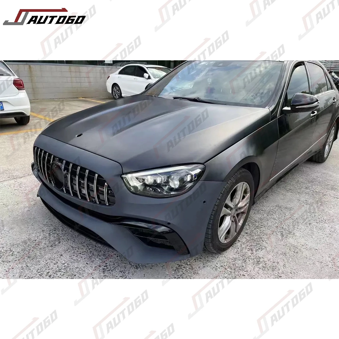 Bodykit For Benz W212 E 2009-2017 upgrade to 2021 AMG Front Rear Bumper Grille Hood Fender Side Mirror Headlight Taillight Trunk