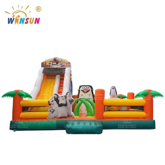 TOP rated inflatable combo animal fun world jump bounce gam,custom marble combo sport slides,factory trampoline sale