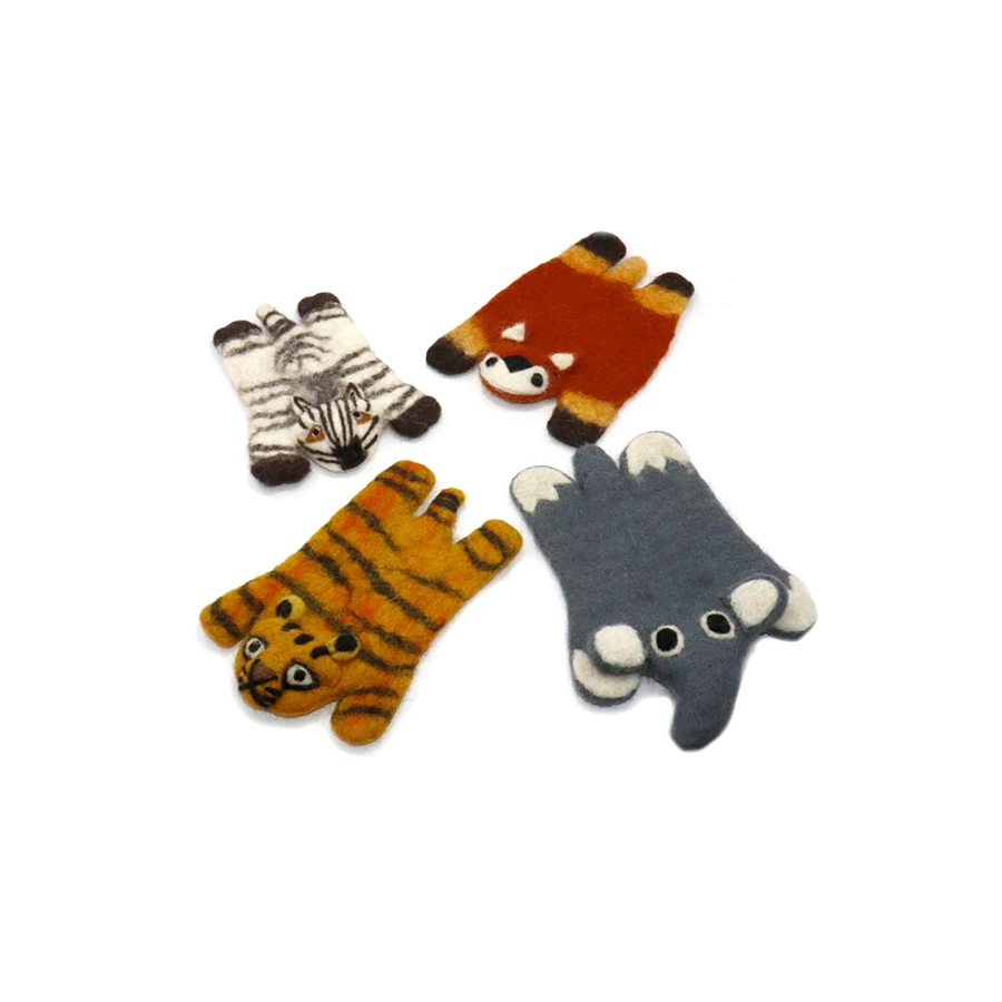 christmas drink felt coasters Handmade Felt Animal Shaped Felt Tea Coasters with factory price