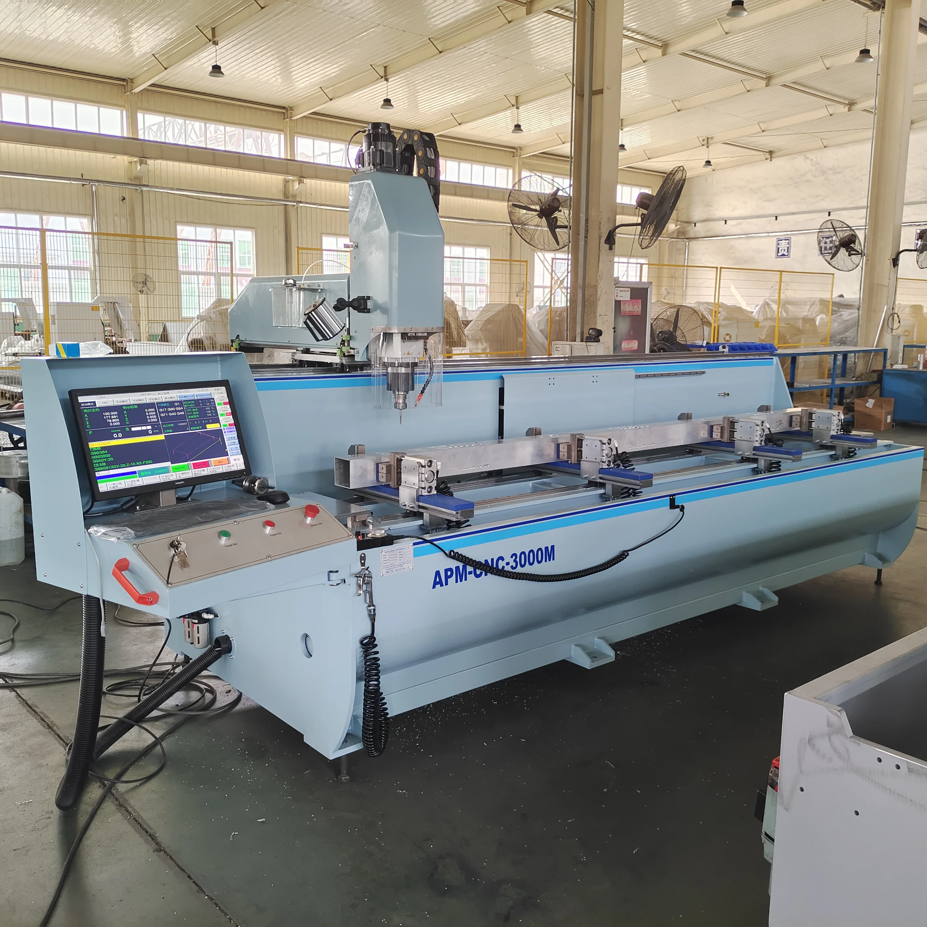 3000mm  Automatic tool change 3 Axis Aluminium Profile CNC Milling Machining Centre, Window Door Curtain Wall Machinery